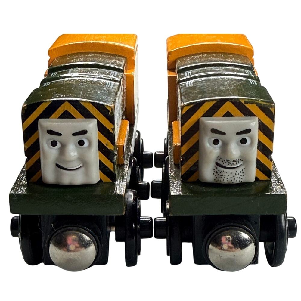 Thomas Wooden Railway Iron 'Arry & Iron Bert 2003 Sodor Ironworks Learning Curve